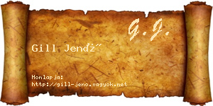 Gill Jenő névjegykártya